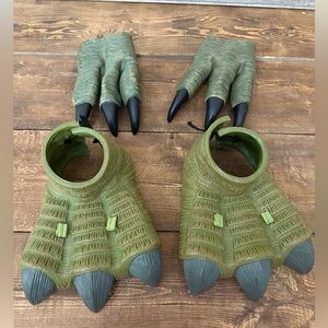 Dinosaur feet and hands would be great for a Halloween costume